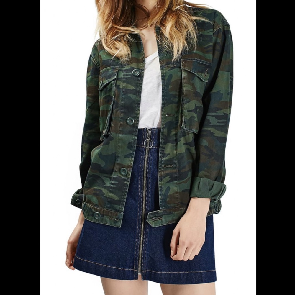 Topshop camo jacket